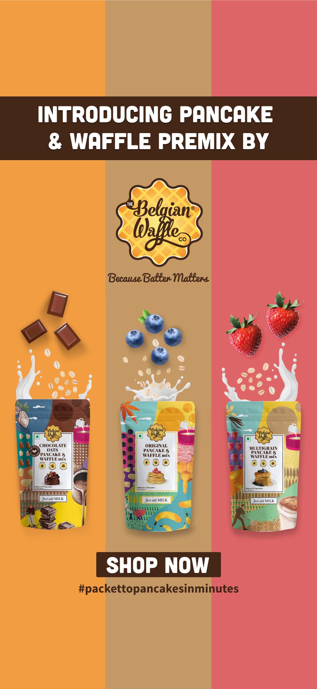 Introducing Pancake and Waffle Premix By Belgian Waffle