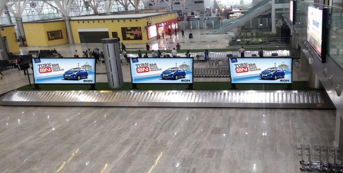Arrival  - Digital Screen - Baggage Reclaim Area - 11 W x 3 H Ft - 6 Nos.