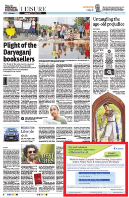 The Morning Standard, Delhi, English Newspaper - Custom Sized Advertising Option - 1