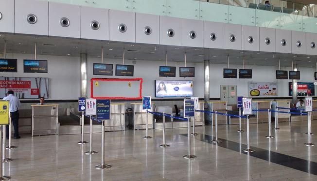 Departure - 10 x 4 Ft - Behind Check in Counter - Back Lit Panel