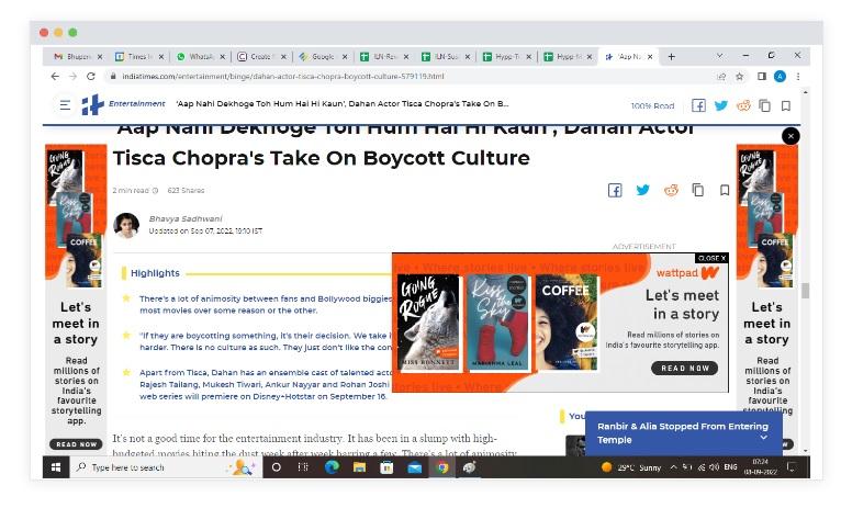 Indiatimes Banner Advertising