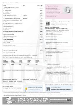 Electricity Bills - Adani Power Bill Back Space