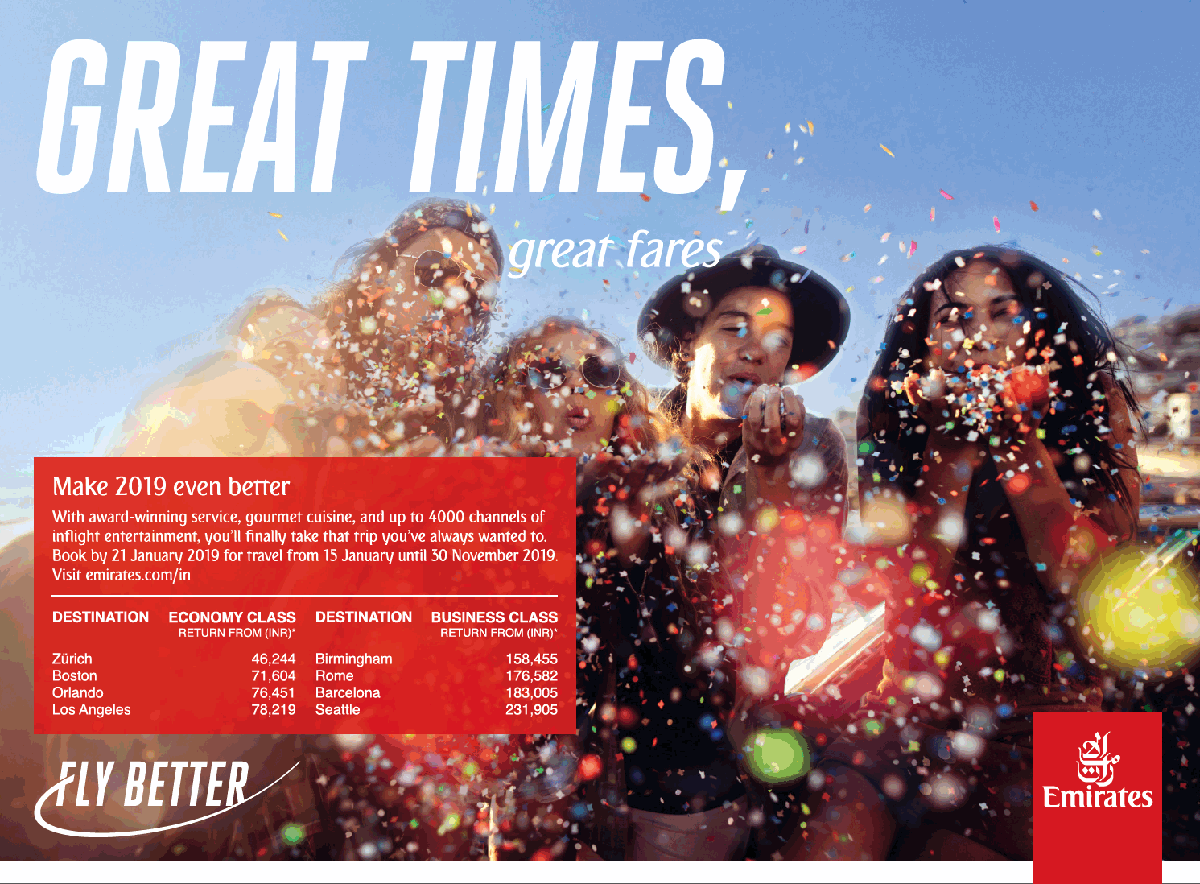 EMIrates Fly Better Great Times Great Fares 