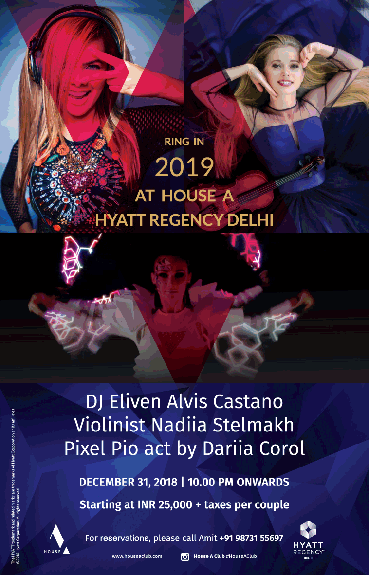 Hyatt Regency Delhi DJ Eliven Alvis Castano Ring In 2019 At House A 