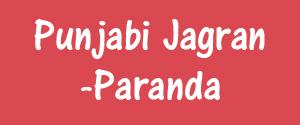 Punjabi Jagran, Paranda, Punjabi - Paranda, Punjab Punjabi Jagran, Paranda, Punjabi - Paranda, Punjab