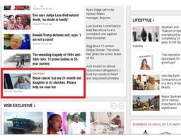 Financial Express - Article Home Page Advertising