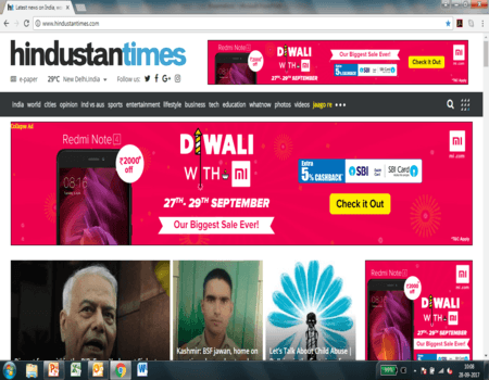 Hindustan Times, Website - RoadBlock Advertising Hindustan Times, Website - RoadBlock Advertising