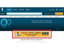 1mg Home Page Advertising