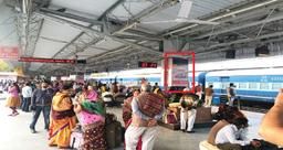 Back Lit Pillar signage- 2 W x 4 H Ft- At Railway Station platforms 1,2,3,4,5,6