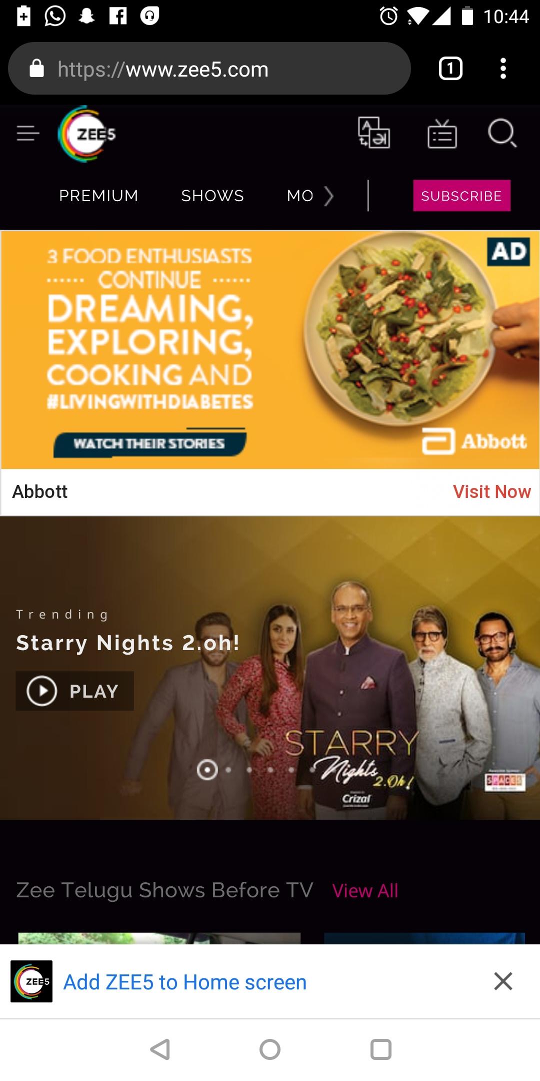 Zee5 App - Banner Advertising Zee5 App - Banner Advertising