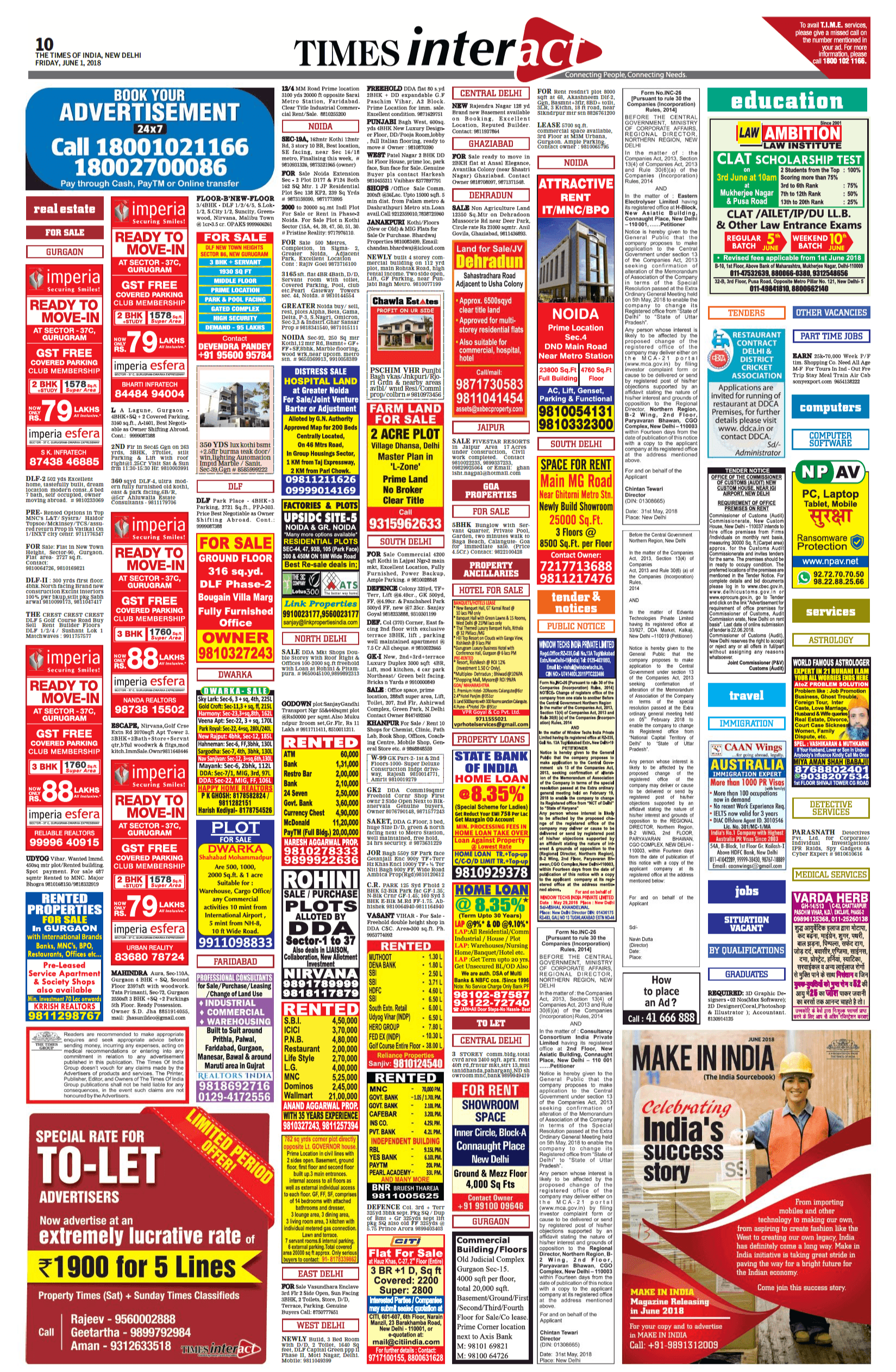 Times Of India Bangalore-Classified Advertising-Option 1 Times Of India Bangalore-Classified Advertising-Option 1