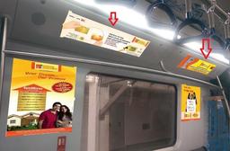 Metro Train - Hyderabad-Interior Train Advertising-Coving Panels