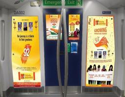 Metro Train - Hyderabad-Interior Train Advertising-Driver (Two Sides Partition Doors)
