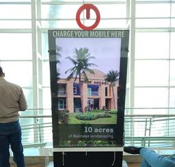 Back Lit Mobile Charging Stand - Units 4 - 4 W x 6 H ft