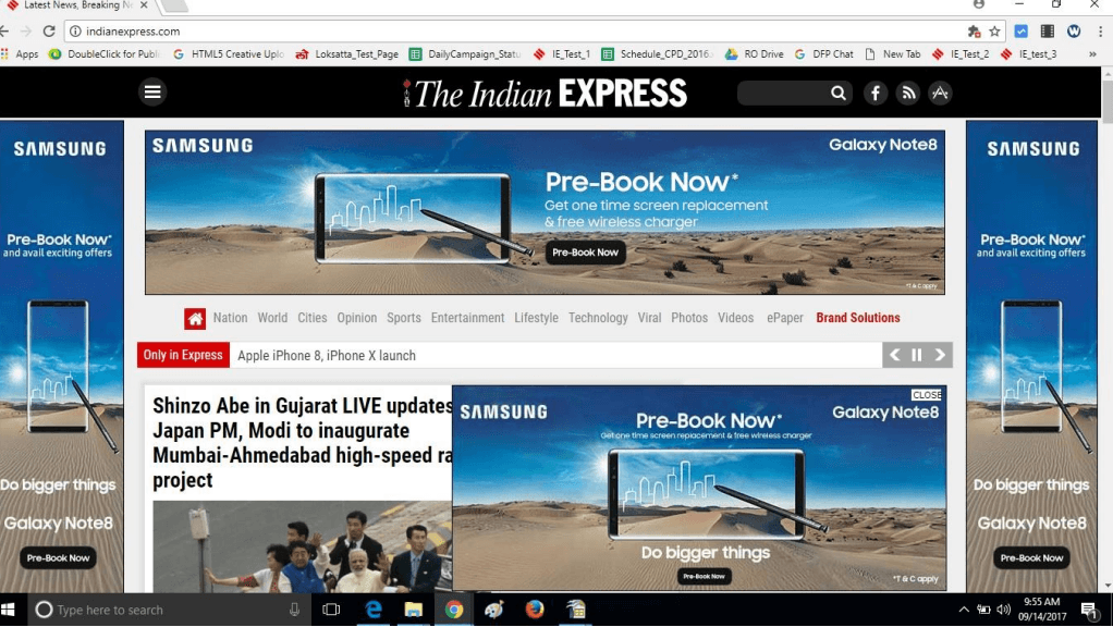 The Indian Express - RoadBlock Advertising Option 1 The Indian Express - RoadBlock Advertising Option 1