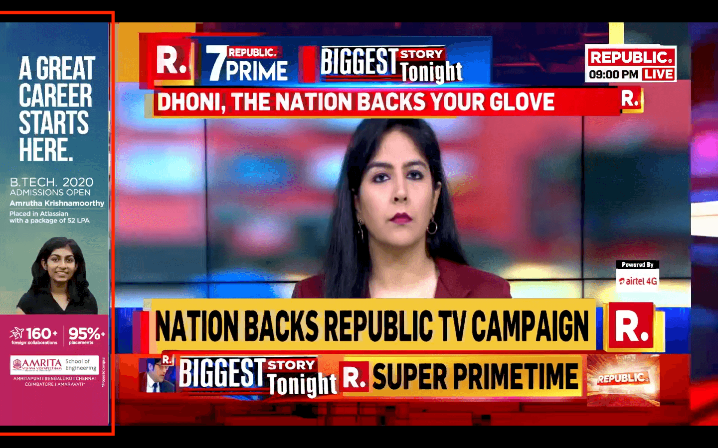 Republic TV- L Band Advertising Republic TV- L Band Advertising