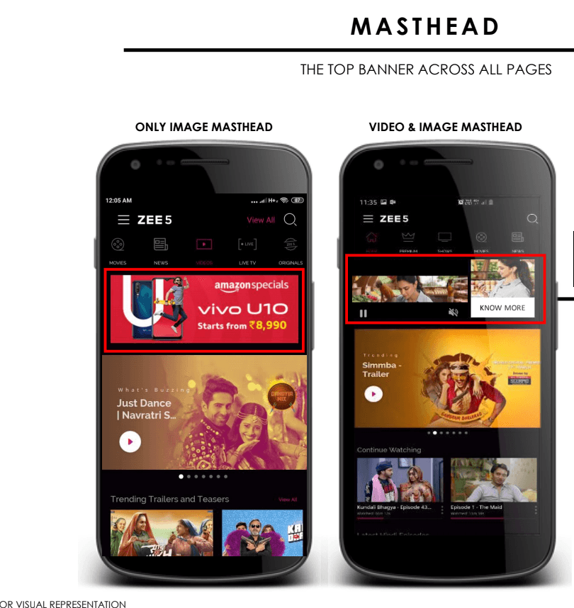 Zee5 App - Masthead Banner Advertising Zee5 App - Masthead Banner Advertising