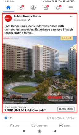 Facebook- Banner Advertising-Option 4