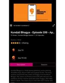 Zee5, App - Video Advertising Option 2