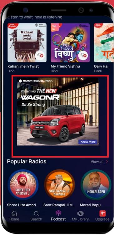Gaana - Native Banner Advertising Gaana - Native Banner Advertising