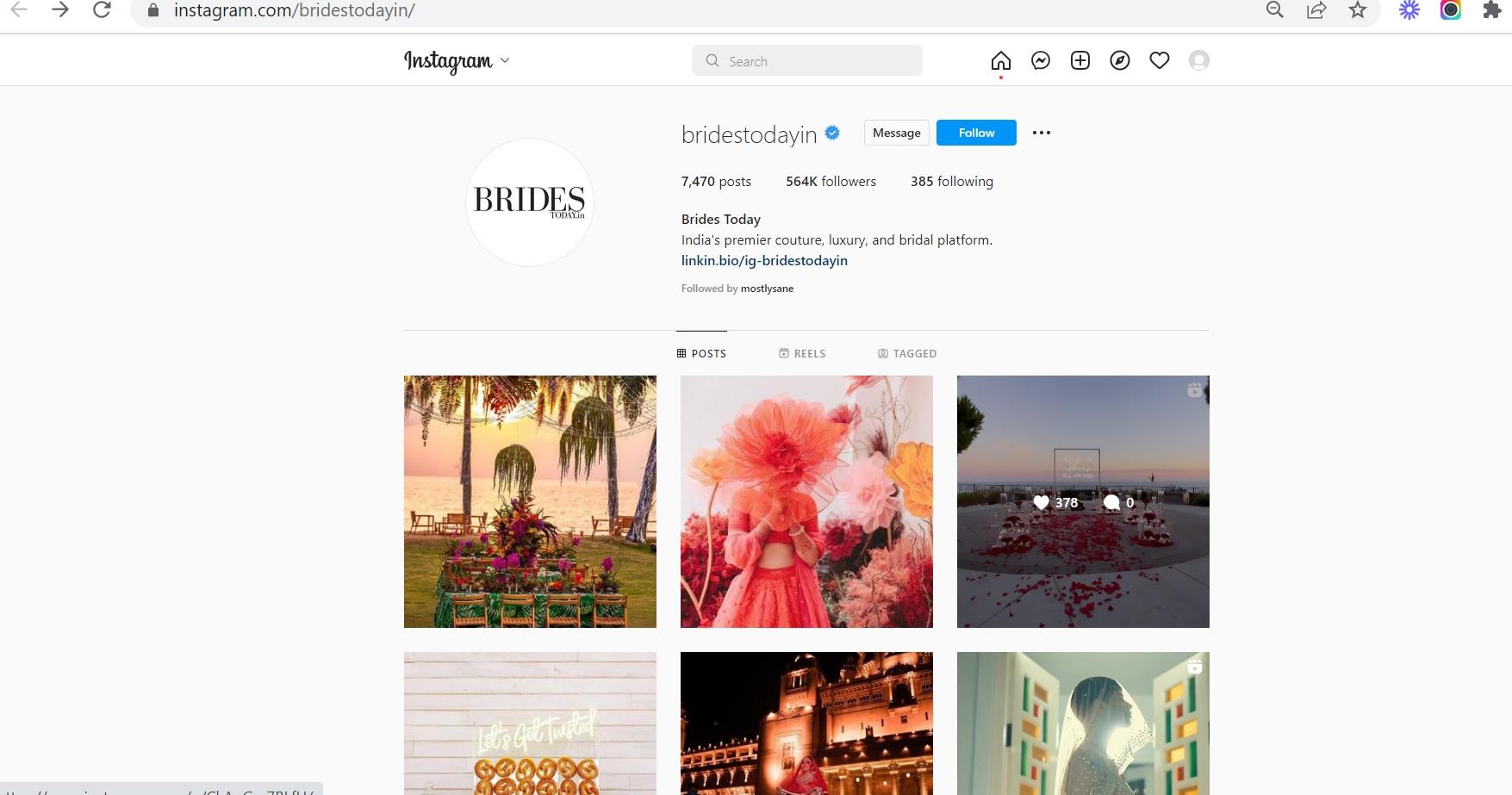 Brides Today social Media Advertising Brides Today social Media Advertising