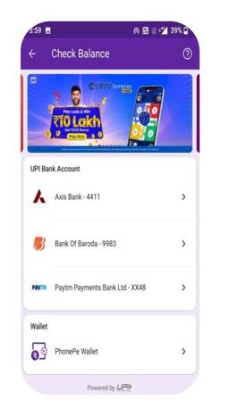 Check Balance Screen