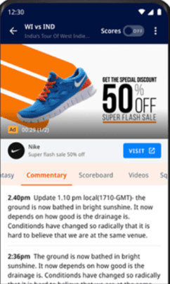 India vs New Zealand Associate Sponsorship Package Advertising