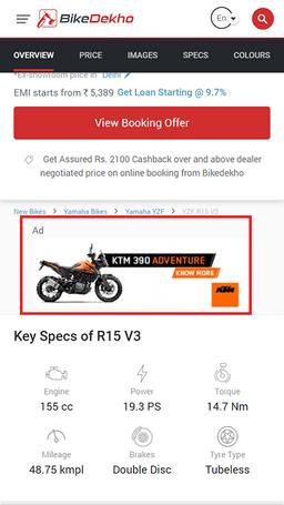 Bikedekho Banner Advertising