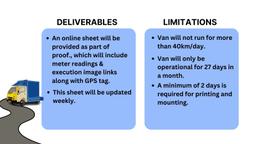 Deliverables and Limitations