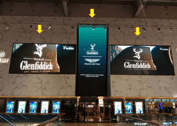 Digital Screen - Slopping Facade Centre Wall (11.3 W x 26.6 H ft)