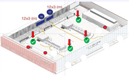 Check In Area 6.3 W X 13 H & 6.5 W X 13 H ft (Package Of 4 Units)