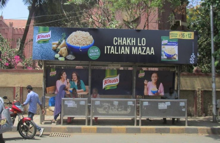 Advertising On Bus Shelter In Bandra West, Mumbai