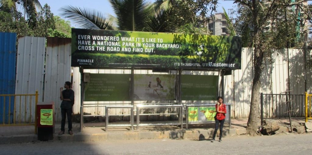 Advertising On Bus Shelter In Borivali East, Mumbai