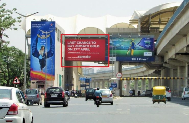 Advertising On Hoarding In Golf Course Road, Gurugram