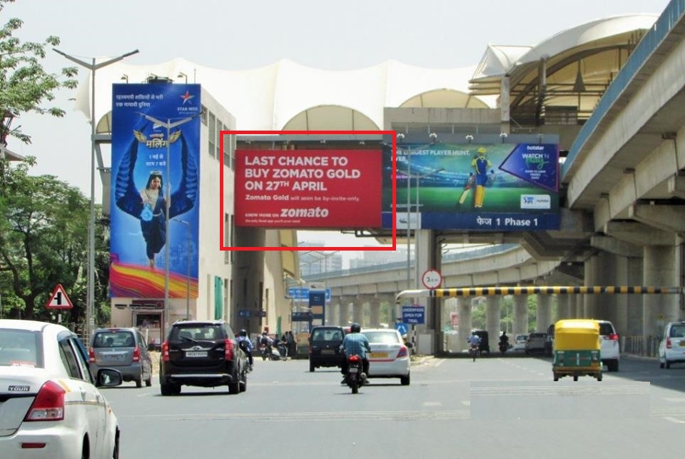 Advertising On Hoarding In Golf Course Road, Gurugram
