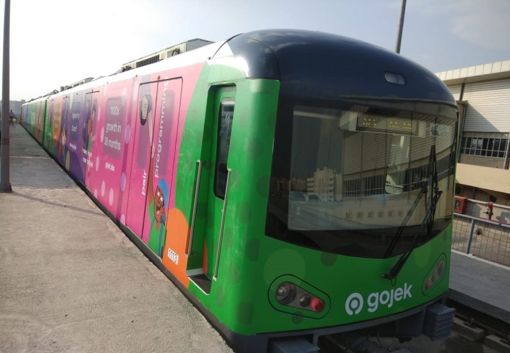 Rapid metro advertising, Go-jek campaign Gurgaon