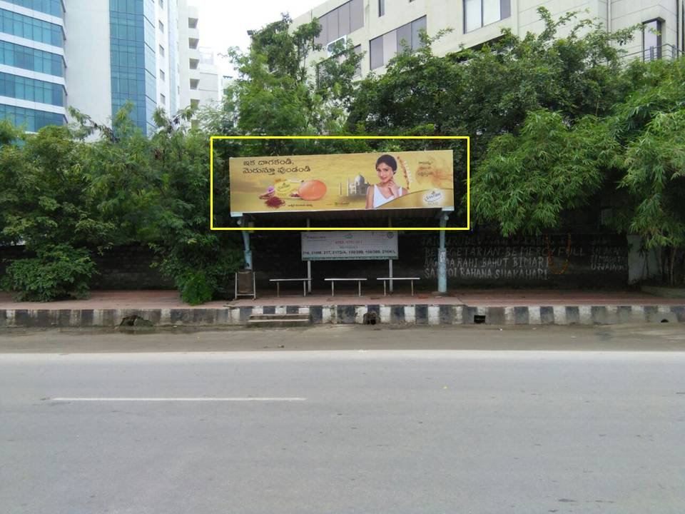 Advertising On Bus Shelter In Madhapur, Hyderabad