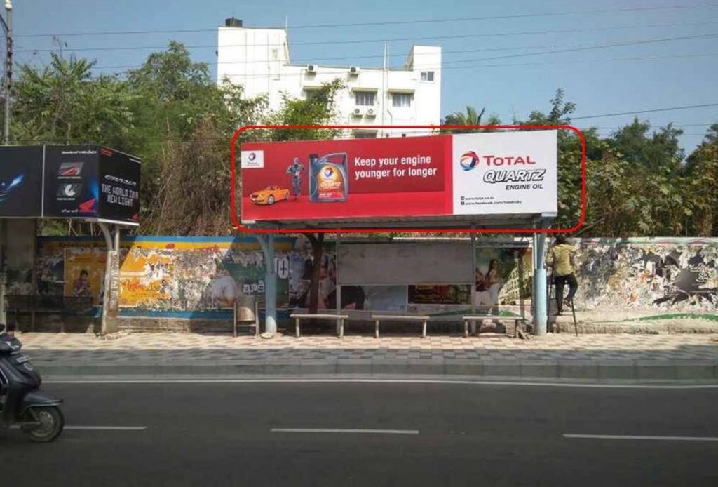 Advertising On Bus Shelter In Jubilee Hills
