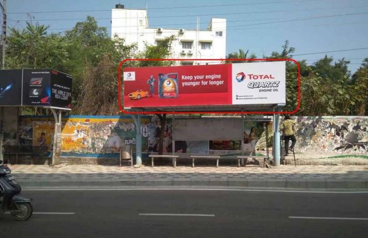 Advertising On Bus Shelter In Jubilee Hills