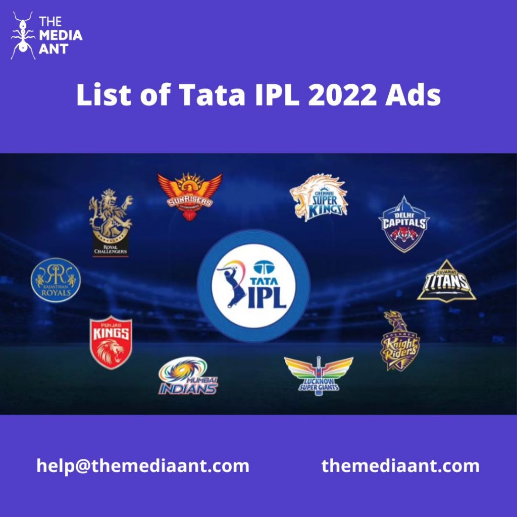 List Of Tata Ipl 2022 Ads