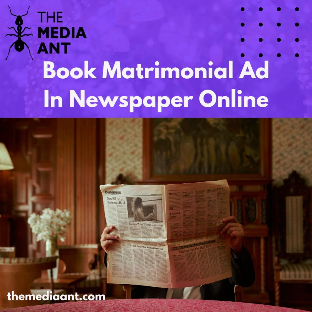 Book Matrimonial Ad In Newspaper Online
