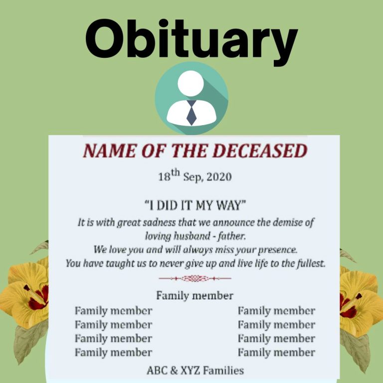 Obituary Advertisement Book Obituary Ads in Newspaper