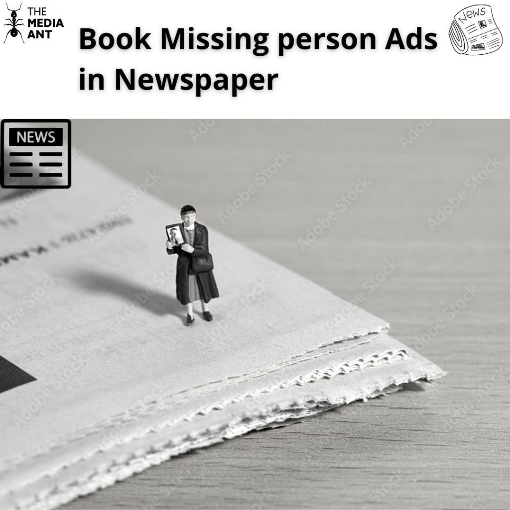 Book Missing Person Ads In Newspaper