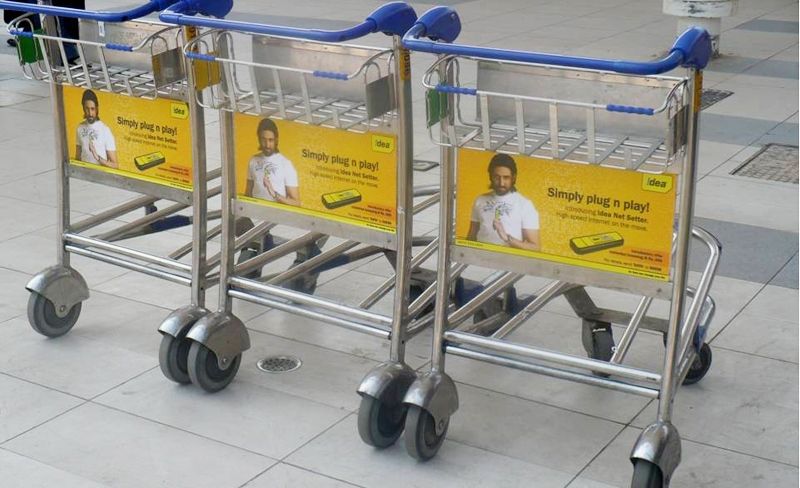 Luggage Trolley Ad Airport
